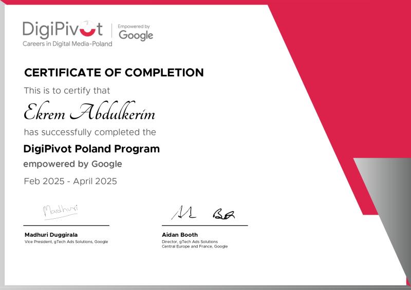 Certyfikat Google - EASEO